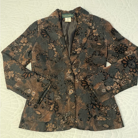 Vintage 80s Harve Benard Floral Jacket - Picture 1 of 7